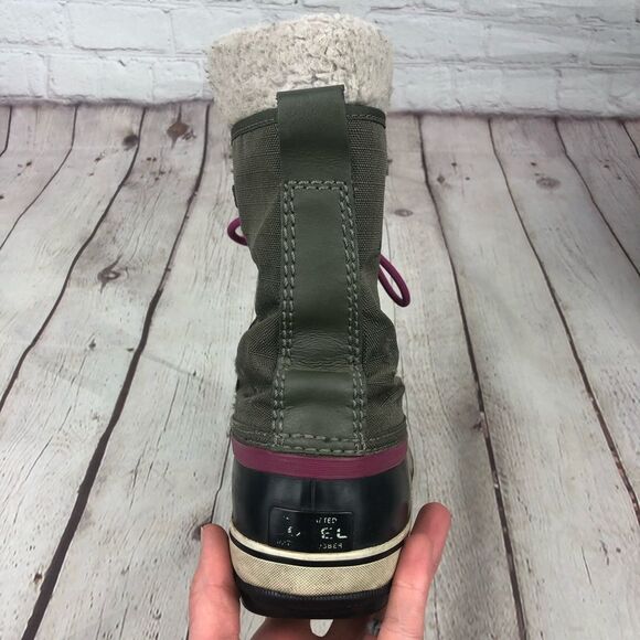 Sorel Winter Carnival Green Winter Boots Women's Sz 8 - Picture 4 of 12